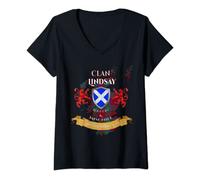 Womens Lindsay Scottish Family Clan Middle Ages Mischief V-Neck T-Shirt