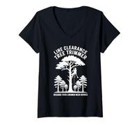 Womens Line Clearance Tree Trimmer Linemen Heroes V-Neck T-Shirt