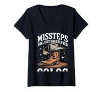 Women's Line Dancing Missteps are Just Unexpected Solos V-Neck T-Shirt