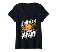Women's Lineman A Breed Apart Power Line V-Neck T-Shirt