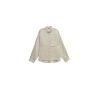 Salsa Jeans 21011379 Linen Oversized Long Sleeve Shirt Beige L Woman