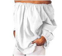 Women's Linen T-Shirt UK Casual Off Shoulder Tops 3/4 Sleeve Tops Solid Color Cotton Linen Pullover Tees Blouse Outdoor Summer Tunic Tops Party Elegant Plus Size Loose Fit Tee Shirts Clearance White