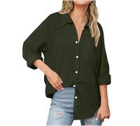 Women's Linen Tops with Pocket - Women's Long/Short Sleeve T-Shirts Elegant Button Sommer Beach Cover-Ups Women Loose Solid Shirt Plus Size Boho 50+ Uv Tunic for Women Tops UK Sale Clearance