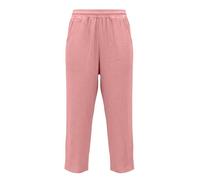 Womens Linen Trousers Beach Trousers For Women Uk Short Leg Petite Pants Summer Lightweight Pants Plain Elasticated Waist Capri Pants Straight Leg Loungewear Bottoms With Pockets