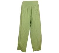 Womens Linen Trousers with elastic waistband. Made in Italy