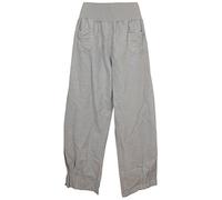 Womens Linen Trousers with elastic waistband. Made in Italy