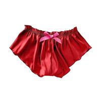 Women's Lingerie Lace Briefs Panties French Knickers Satin Shorts Lace Panties Sexy Underwear Ultra Thin Satin Shorts