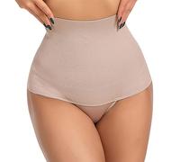 Women's lingerie postpartum tummy-tucking trousers, summer thin large size elastic slimming shapewear shorts, high-waisted corset to lift the buttocks tights (Beige, L)