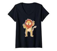 Women's Lion Dancing V-Neck T-Shirt