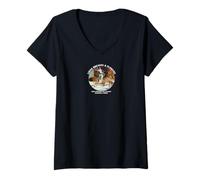 Womens Lions Breasts & Flowers Gourmet Macaroni & Cheese Cooking V-Neck T-Shirt