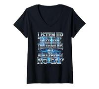 Womens Listen Up Rizzlers This Sigma Has 67 Aura Energy Six Seven V-Neck T-Shirt
