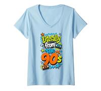 Women's Literally from the 90s, 1990s Music Lover Funny Saying V-Neck T-Shirt