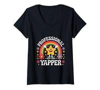 Women's Literally Just a Professional Yapper Speech Therapist V-Neck T-Shirt