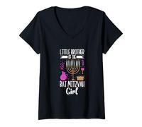 Womens Little Brother of the Bat Mitzvah V-Neck T-Shirt