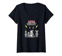 Womens Little Mary Shelley With Her Frankenstein Dolls V-Neck T-Shirt