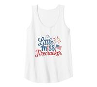 Womens Little Miss Firecracker 4th of July Tank Top