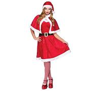 Little Miss Santa Womens Fancy Dress Costume Christmas Party - Plus Size