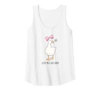 Womens Little Miss Silly Goose Pastel Farmhouse Pink Bow Tank Top