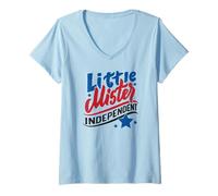 Womens Little Mister Independent - 4th of July Independence Day V-Neck T-Shirt