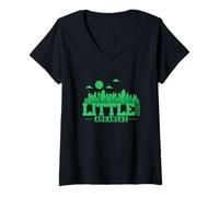 Womens Little Rock City in The State of Arkansas V-Neck T-Shirt
