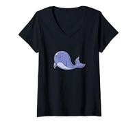 Women's Little Whale V-Neck T-Shirt