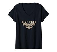 Womens Live Free V-Neck T-Shirt