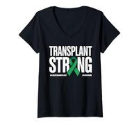 Women's Liver Organ Transplant Recipient Survivor V-Neck T-Shirt