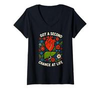 Womens Liver Surgery Got A Second Chance at Life Cool Mens Recovery V-Neck T-Shirt