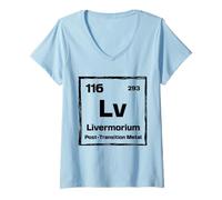 Women's Livermorium (Lv) - Periodic Table of The Elements V-Neck T-Shirt