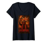 Womens Liverpool England Ultras Bad Boys Fan Men's T-Shirt V-Neck T-Shirt
