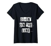 Women's Livin' on the Line V-Neck T-Shirt