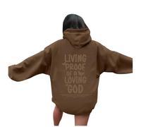Women's Living Proof of A Loving God Sweatshirts and Hoodies Fashion Casual Summer Hooded Pullover Hoodies University Cute Christian with Hood Graphic Jesus Beach Tops College Y2K Coffee