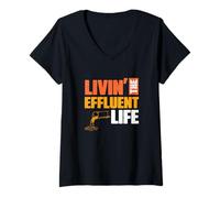 Womens Living The Effluent Life Ecological Environmental Engineers V-Neck T-Shirt