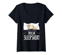 Women's Llama Sleep Shirt V-Neck T-Shirt