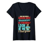 Womens LNHA Licensed Nursing Home Administrator V-Neck T-Shirt