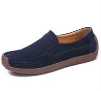Women's Loafers Casual Slip On Comfort Moccasins Flats Comfort Casual Work Shoes,Blues2,7.5 UK