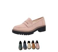 Womens Loafers,Comfortable Low Top Suede,Ladies Shoes Wide Fitting,Light Weight Slip On Loafers,Black Flat Shoes Women,Comfortable Sporty Wedge Loafer,Platform Business Office Work School Shoes