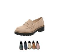 Womens Loafers,Comfortable Low Top Suede,Ladies Shoes Wide Fitting,Light Weight Slip On Loafers,Black Flat Shoes Women,Comfortable Sporty Wedge Loafer,Platform Business Office Work School Shoes