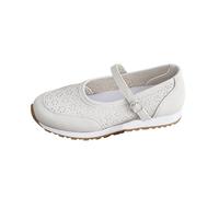Women's Loafers & Moccasins Womens Flat Shoes Women Casual Shoes Heels Hollow Roman Simple Outside Wear Flat Bottom Leisure Comfortable Sports Casual Running (White,7)