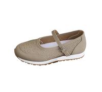 Women's Loafers & Moccasins Womens Flat Shoes Women Casual Shoes Heels Hollow Roman Simple Outside Wear Flat Bottom Leisure Comfortable Sports Casual Running (Khaki,5)