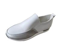 Womens Loafers Sale Clearance, Work Office Shoes Low Wedge Shoe Clorblock Slip-on Loafer Ladies Casual Wear Soft Orthopedic Arch Support Walking Shoes Non Slip Comfy School Shoes Lightweight