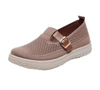 Womens Loafers Size 5 Red Shoes for Women Casual Sandal Women's New Cloth Shoes Summer New Fly Weaving Breathable Mother Soft Bottom One Foot Stirrup Flat Casual Arch High Heel (Coffee,40)