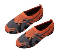 Womens Loafers Size 6 Comfort Shoes Women UK Women Fly Weave Lightweight Casual Shoes Sneakers Breathable Comfortable Casual for Cute (Orange,5)