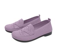 Womens Loafers Size 6 Nurses Shoes for Women Casual Shoes Summer Cloth Lazy Women's Light Soft Sole Comfortable Work Breathable Casual for Men Size 8 (Purple,5.5-.)