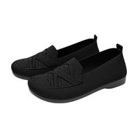 Womens Loafers Size 6 Nurses Shoes for Women Casual Shoes Summer Cloth Lazy Women's Light Soft Sole Comfortable Work Breathable Casual for Men Size 8 (Black,3.5-3.5)