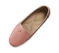 Womens Loafers Size 6 Nurses Shoes for Women Flip Flops with Slight Heel for Women Leather Shoes Comfortable Lightweight Work Driving Glitter Casual (Pink,7.5)