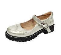 Womens Loafers Size 6 Red Shoes for Women Women Sandals 's Europe and The States Border Sources Shallow Mouth Thick Bottom Leather Hanging Buckle Single Shoes Leather Casual Walking Sandal (White,42)