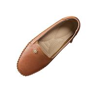 Womens Loafers Size 7 Black Work Shoes Women Flip Flops Shower for Women Leather Shoes Comfortable Lightweight Work Driving Seven 91 Mens (Brown,4)
