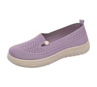 Womens Loafers Size 7 Summer Shoes for Women Womens Sandals Size 9 Casual Shoes Casual Comfortable Breathable Single Lightweight Soft Sole Leopard Wedges Women (Purple,4.5)