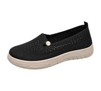 Womens Loafers Size 7 Summer Shoes for Women Womens Sandals Size 9 Casual Shoes Casual Comfortable Breathable Single Lightweight Soft Sole Leopard Wedges Women (Black,6.5)